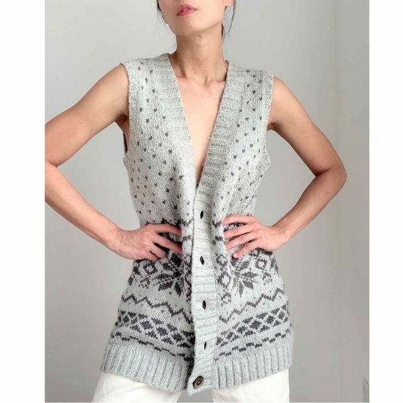 J.JILL FAIR ISLE SWEATER VEST - Picture 3 of 4